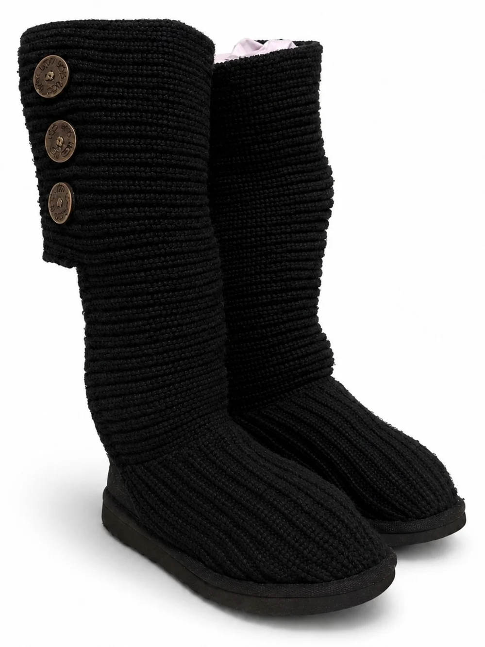 UGG Bailey Knee High Knit Boots w/ Button Closure - Women's size, 7.5 .